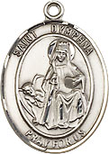 St Dymphna Sterling Silver Medal