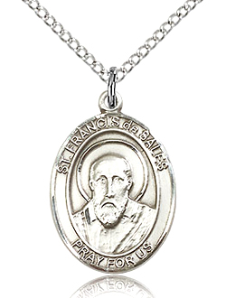 St Francis de Sales Sterling Silver Medal