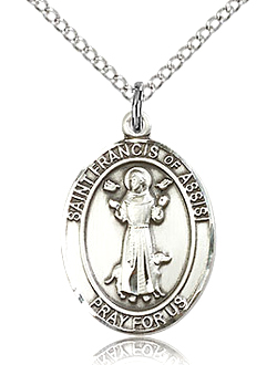St Francis of Assisi Sterling Silver Medal