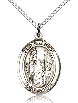 St Genevieve Sterling Silver Medal