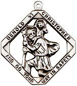 St Christopher Medal - Large Silver Medal