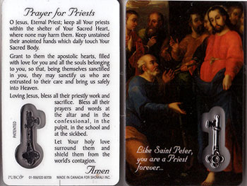 Prayer for Priest Card with Medal