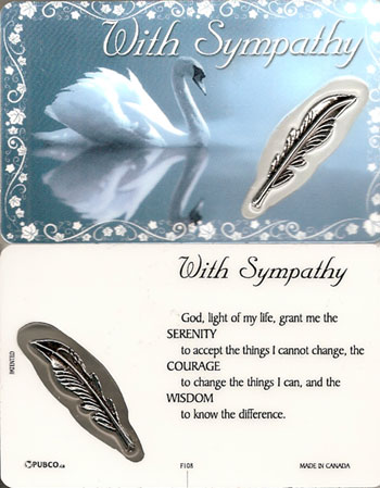 With Sympathy Prayer Card with Medal