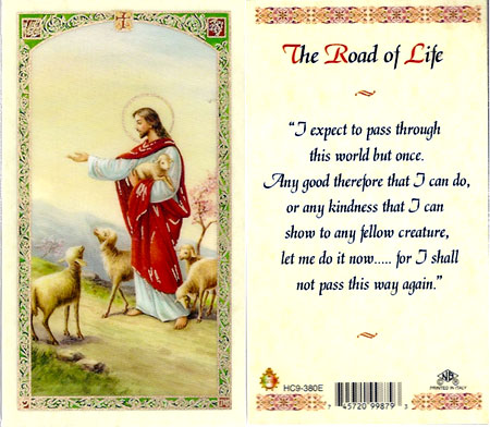 The Road of Life Laminated Prayer Card