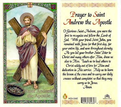 Saint Andrew the Apostle Laminated Prayer Card