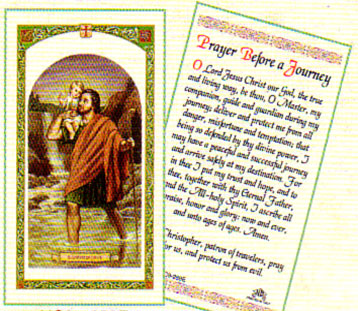 Saint Christopher Journey Laminated Prayer Card
