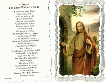Those Who Live Alone Prayer Card