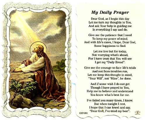 My Daily Prayer Card in Linen