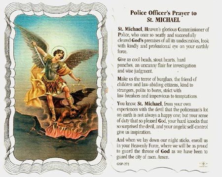 Police Officers Prayer Linen Prayer Card