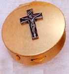 Brass Crucifix Pyx size 2