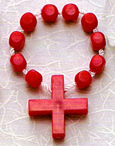 Red Plastic Rosary Ring