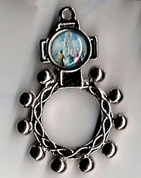 Our Lady of Fatima Rosary Ring with Portrait