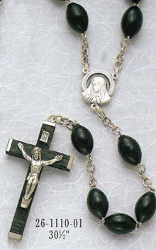 Family Wood Rosary - Black