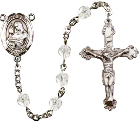 Saint Clare Crystal Rosary