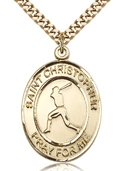 Gold Filled Boys Baseball Sports Medal