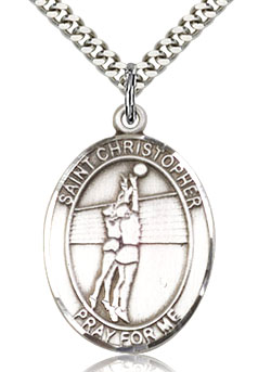 Volleyball Sterling Silver Sports Medal