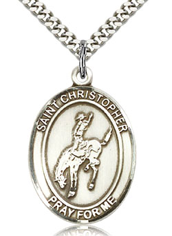 Rodeo Riding Sterling Silver Sports Medal
