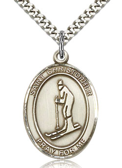 Skiing Sterling Silver Sports Medal