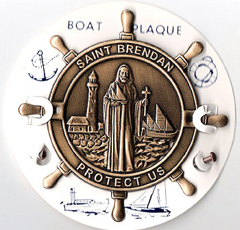 Saint Brendan Boat Plaque