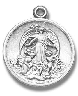 Guardian Angel Sterling Silver Medal