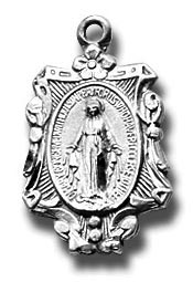 Intricate Mother Mary Sterling Silver Pendant