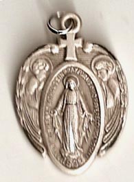 Angel Miraculous Medal with 20 Inch Chain