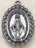 Oval Our Blessed Virgin Sterling Silver Medal