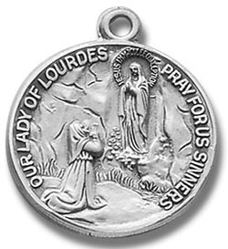 Our Lady of Lourdes Round Medal