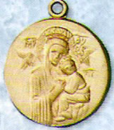 Our Lady of Perpetual Help 12KT Gold Filled Oval Medal