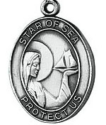 Star of the Sea Oval Sterling Medal