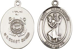 Oval Coast Guard and St. Christopher Medal