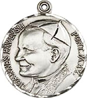 1 Inch Pope John Paul II Sterling Silver Medal