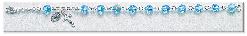 Sterling Silver Crystal Bracelet Aqua