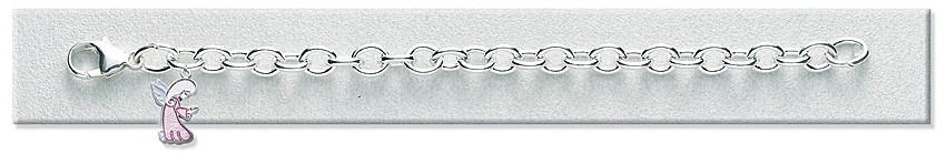 Sterling Silver Bracelet Chain with Angel