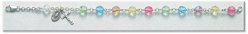 Sterling Silver Crystal Bracelet Multicolor