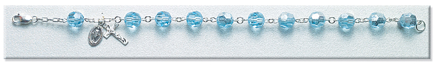 Sterling Silver Cube Crystal Bracelet