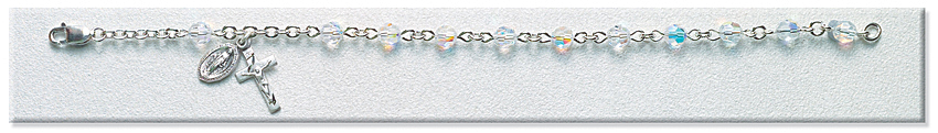 5 mm Sterling Silver Aurora Borealis Bracelet
