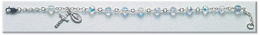 6 mm Sterling Silver Fireball Crystal Bracelet