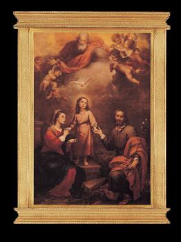 22 x 30 Inch Holy Family by B. Murillo Plaque