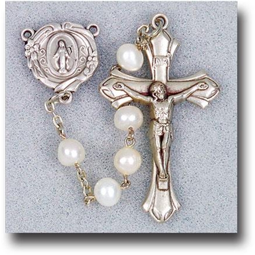 6 mm Genuine Fresh Water Pearl-White Rosary