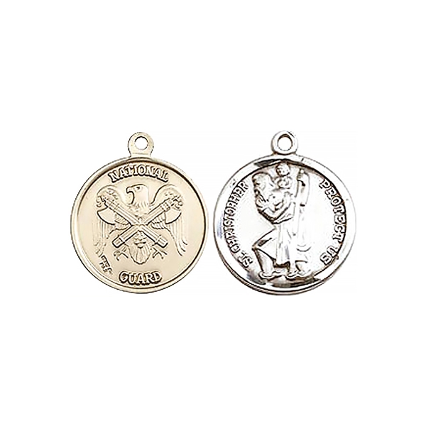 Round National Guard St Christopher Medal