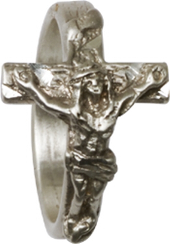 Sterling Silver Crucifix Ring - Sizes 5 - 10