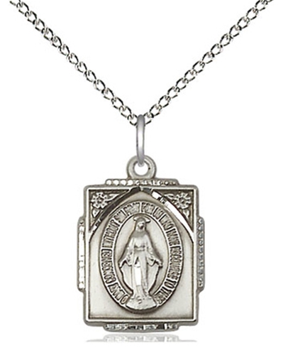 Vintage Inspired Square Miraculous Medal