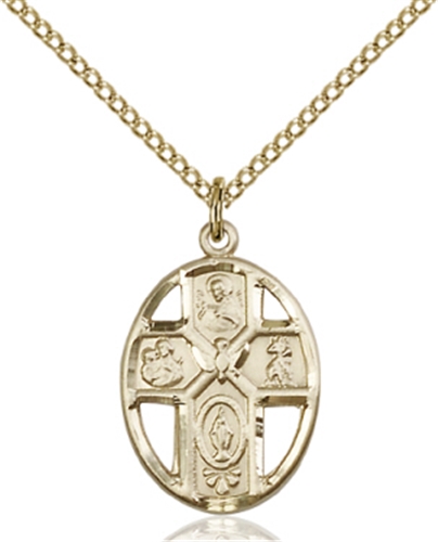 Confirmation Four-Way Gold Filled Pendant