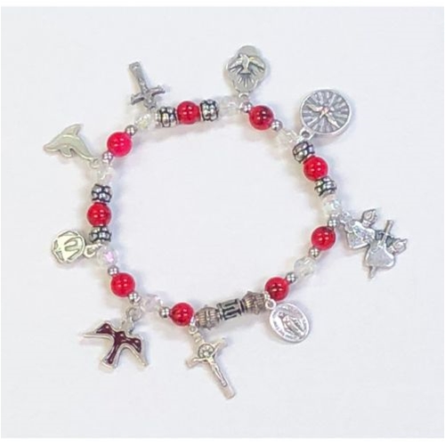 Gifts of the Holy Spirit Confirmation Charm Bracelet, Gift Boxed