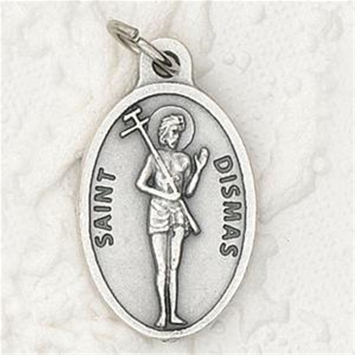 St. Dismas Oxidized Oval Medal