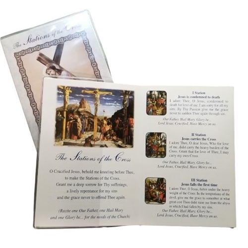 Stations of the Cross booklet in plastic case