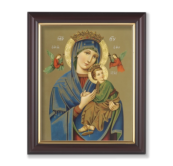 Our Lady of Perpetual Help Framed Art - Walnut Frame