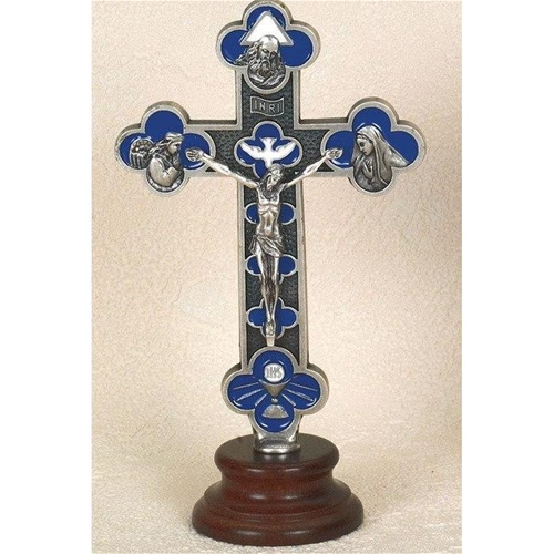 Blue Standing Crucifix