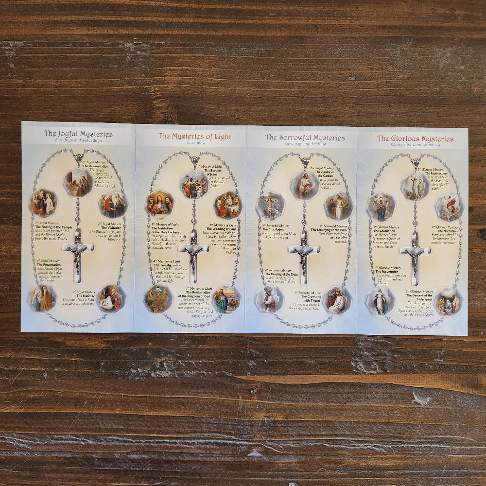 How to Pray the Rosary Four-Fold Card